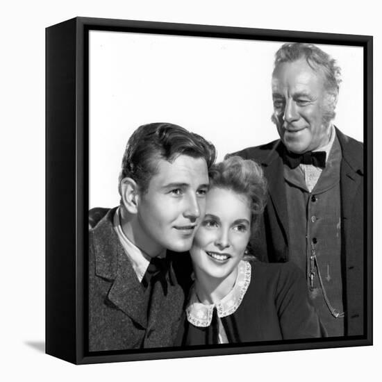 HILLS OF LASSIE, 1948 DIRECTED OF FRED M. WILCOX Tom Drake, Janet Leigh and Edmund Gwenn (b/w photo-null-Framed Stretched Canvas