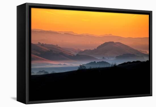 Hills of the Future, Mellow Sun and Hills, Petaluma, Sonoma County-Vincent James-Framed Premier Image Canvas