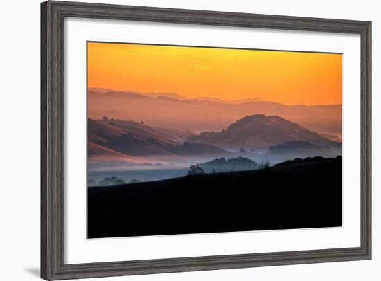 Hills of the Future, Mellow Sun and Hills, Petaluma, Sonoma County-Vincent James-Framed Photographic Print