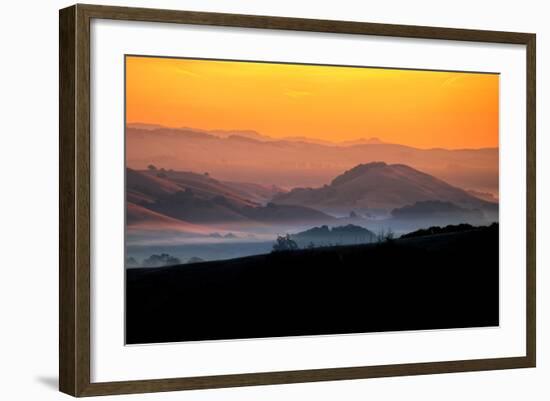 Hills of the Future, Mellow Sun and Hills, Petaluma, Sonoma County-Vincent James-Framed Photographic Print