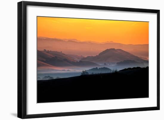 Hills of the Future, Mellow Sun and Hills, Petaluma, Sonoma County-Vincent James-Framed Photographic Print