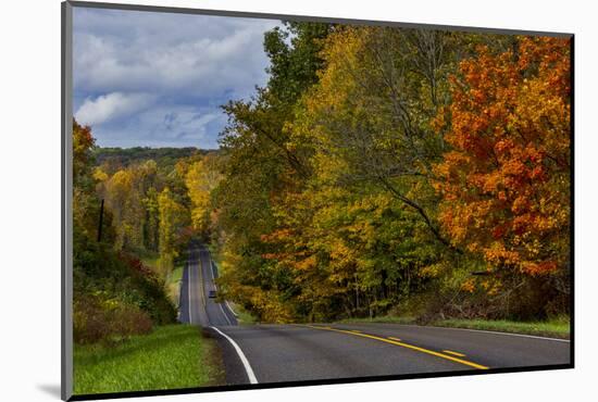 Hills on Highway 46 in Autumn West of Spencer, Indiana, USA-Chuck Haney-Mounted Photographic Print