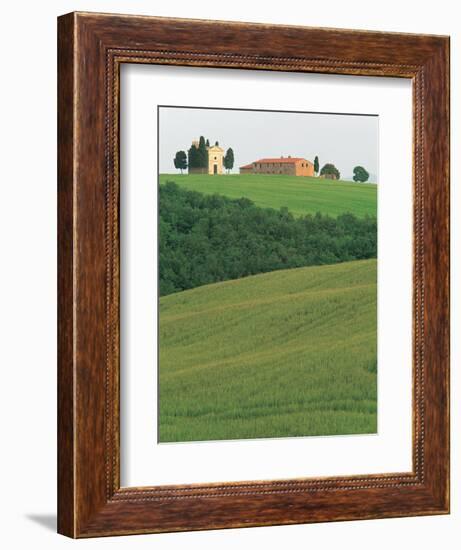 Hillside Chapel, Tuscany, Italy-Walter Bibikow-Framed Photographic Print