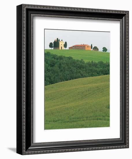 Hillside Chapel, Tuscany, Italy-Walter Bibikow-Framed Photographic Print