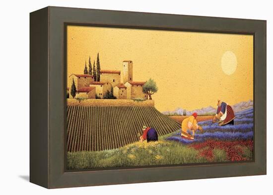 Hillside Flowers-Lowell Herrero-Framed Stretched Canvas