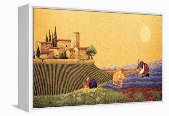 Hillside Flowers-Lowell Herrero-Framed Stretched Canvas