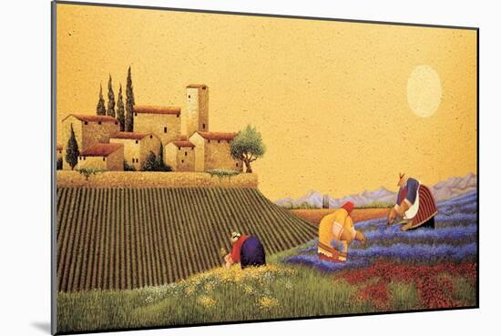 Hillside Flowers-Lowell Herrero-Mounted Art Print