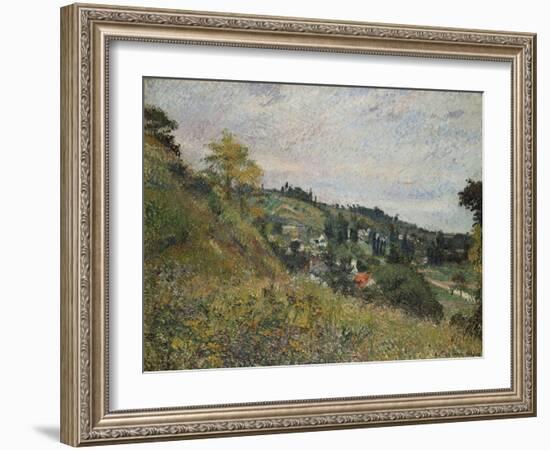 Hillside in Auvers; Sente Et Coteaux D'Auvers-Camille Pissarro-Framed Giclee Print