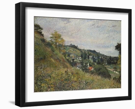 Hillside in Auvers; Sente Et Coteaux D'Auvers-Camille Pissarro-Framed Giclee Print