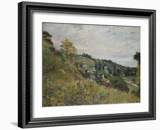 Hillside in Auvers; Sente Et Coteaux D'Auvers-Camille Pissarro-Framed Giclee Print