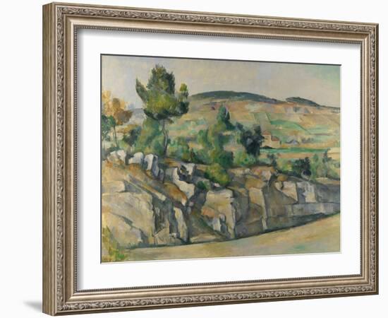 Hillside in Provence. Ca. 1890-92-Paul Cézanne-Framed Giclee Print