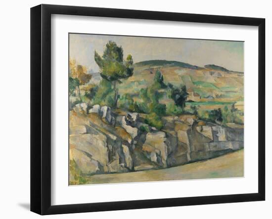 Hillside in Provence. Ca. 1890-92-Paul Cézanne-Framed Giclee Print