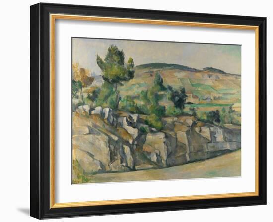 Hillside in Provence. Ca. 1890-92-Paul Cézanne-Framed Giclee Print