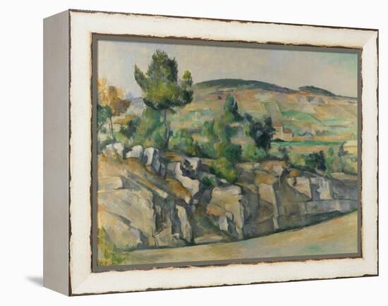 Hillside in Provence. Ca. 1890-92-Paul Cézanne-Framed Premier Image Canvas