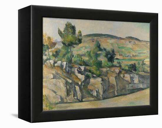 Hillside in Provence. Ca. 1890-92-Paul Cézanne-Framed Premier Image Canvas