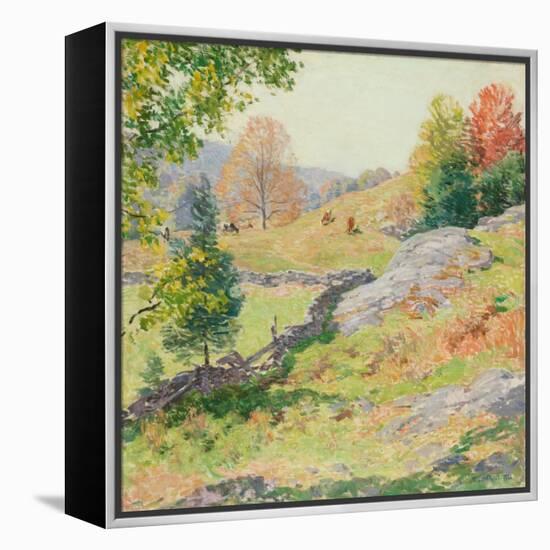 Hillside Pastures—September, 1922-Willard Leroy Metcalf-Framed Premier Image Canvas