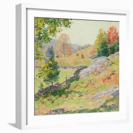 Hillside Pastures—September, 1922-Willard Leroy Metcalf-Framed Giclee Print