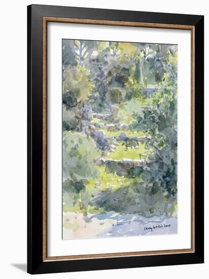 Hillside Steps, Ein Kerem, Israel, 2019 (W/C on Paper)-Lucy Willis-Framed Giclee Print