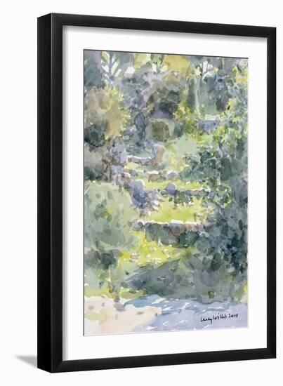 Hillside Steps, Ein Kerem, Israel, 2019 (W/C on Paper)-Lucy Willis-Framed Giclee Print