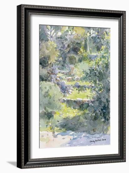 Hillside Steps, Ein Kerem, Israel, 2019 (W/C on Paper)-Lucy Willis-Framed Giclee Print