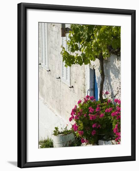 Hillside Vacation Villa Detail, Assos, Kefalonia, Ionian Islands, Greece-Walter Bibikow-Framed Photographic Print