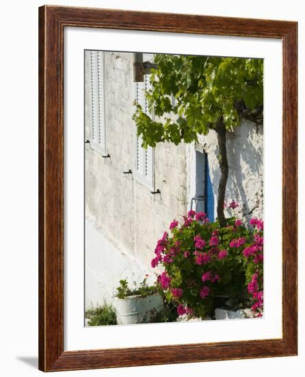 Hillside Vacation Villa Detail, Assos, Kefalonia, Ionian Islands, Greece-Walter Bibikow-Framed Photographic Print