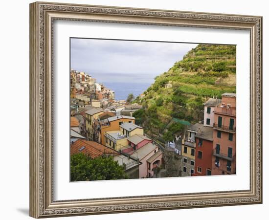 Hillside Village of Manarola, Cinque Terre, Italy-Dennis Flaherty-Framed Photographic Print