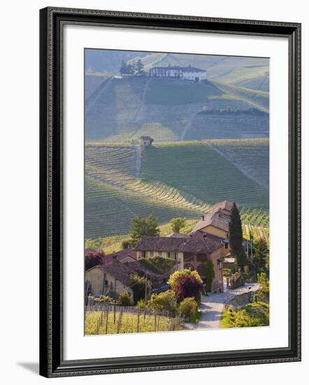 Hillsides Covered with Vineyards, Nr Castiglione Falletto, Piedmont, Italy-Peter Adams-Framed Photographic Print