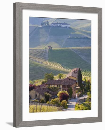 Hillsides Covered with Vineyards, Nr Castiglione Falletto, Piedmont, Italy-Peter Adams-Framed Photographic Print