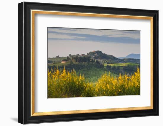 Hilltop Village Nr Asciano, Tuscany, Italy-Peter Adams-Framed Photographic Print