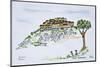 Hilltop village of Sant'Antonino, Corsica, France-Richard Lawrence-Mounted Photographic Print