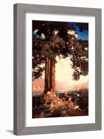 Hilltop-Maxfield Parrish-Framed Art Print