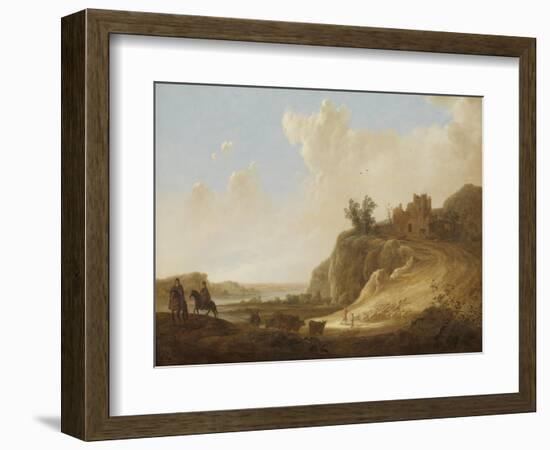 Hilly Landscape with the Ruins of a Castle-Aelbert Cuyp-Framed Art Print