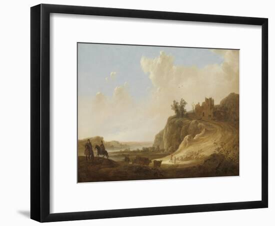 Hilly Landscape with the Ruins of a Castle-Aelbert Cuyp-Framed Art Print