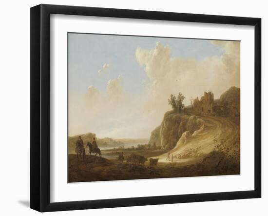 Hilly Landscape with the Ruins of a Castle-Aelbert Cuyp-Framed Art Print