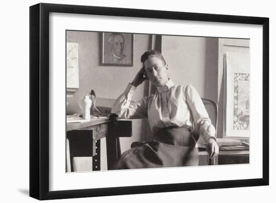 Hilma Af Klint in Her Studio at Hamngatan, Stockholm, C. 1895 (Photograph)-Anonymous Anonymous-Framed Giclee Print