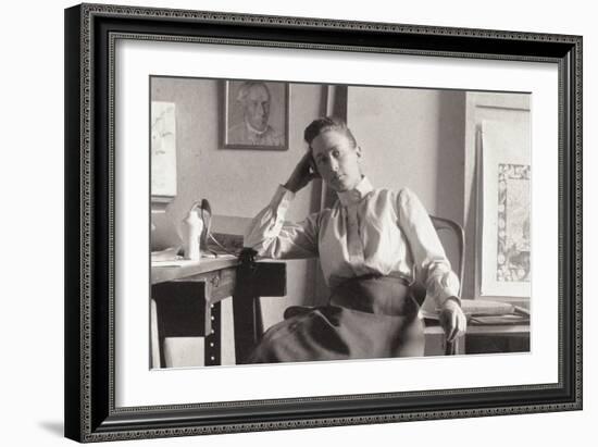 Hilma Af Klint in Her Studio at Hamngatan, Stockholm, C. 1895 (Photograph)-Anonymous Anonymous-Framed Giclee Print