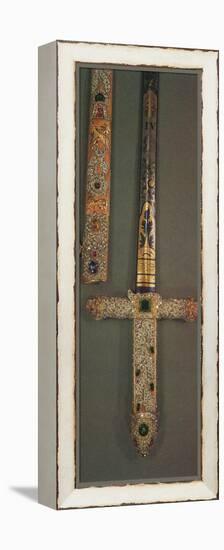 'Hilt and scabbard of the Jewelled State Sword', 1953-Unknown-Framed Premier Image Canvas