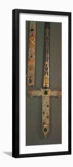 'Hilt and scabbard of the Jewelled State Sword', 1953-Unknown-Framed Photographic Print