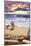 Hilton Head, South Carolina - Beach and Sunset-Lantern Press-Mounted Art Print