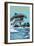 Hilton Head, South Carolina - Dolphins Jumping-Lantern Press-Framed Premium Giclee Print