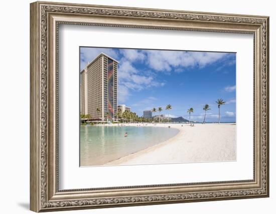 Hilton Lagoon, Waikiki Beach, Waikiki, Honolulu, Oahu, Hawaii-Michael DeFreitas-Framed Photographic Print