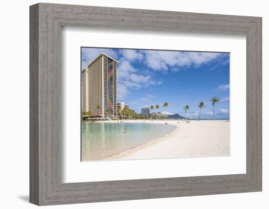 Hilton Lagoon, Waikiki Beach, Waikiki, Honolulu, Oahu, Hawaii-Michael DeFreitas-Framed Photographic Print