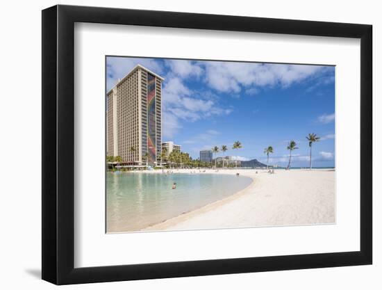 Hilton Lagoon, Waikiki Beach, Waikiki, Honolulu, Oahu, Hawaii-Michael DeFreitas-Framed Photographic Print