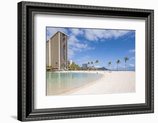 Hilton Lagoon, Waikiki Beach, Waikiki, Honolulu, Oahu, Hawaii-Michael DeFreitas-Framed Photographic Print