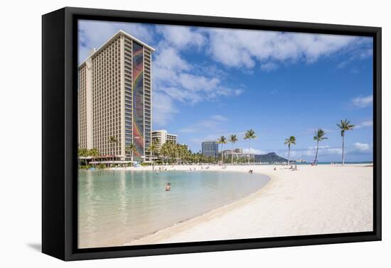 Hilton Lagoon, Waikiki Beach, Waikiki, Honolulu, Oahu, Hawaii-Michael DeFreitas-Framed Premier Image Canvas