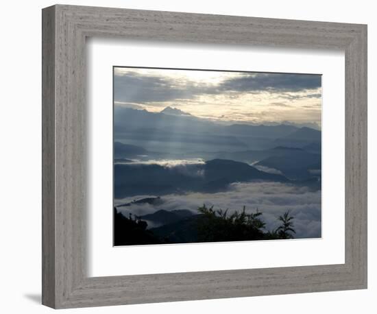 Himalaya View, Nagarkot, Nepal-Ethel Davies-Framed Photographic Print