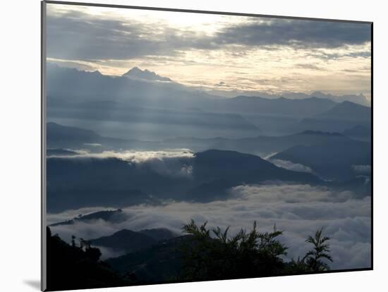 Himalaya View, Nagarkot, Nepal-Ethel Davies-Mounted Photographic Print