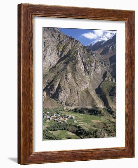 Himalayan Mountain Village in Chenab Valley Near Keylong, Himachal Pradesh, India-Tony Waltham-Framed Photographic Print