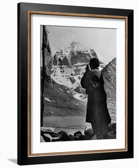 Himalayan Pilgrims, Members of Both Buddhist and Hindu Sects Who Come to Kailas Mountain to See God-null-Framed Photographic Print